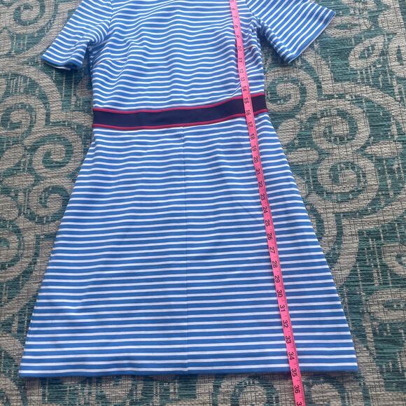 Draper James Blue & White Striped Short Sleeve A-Line‎ Dress - Size S - Picture 9 of 11